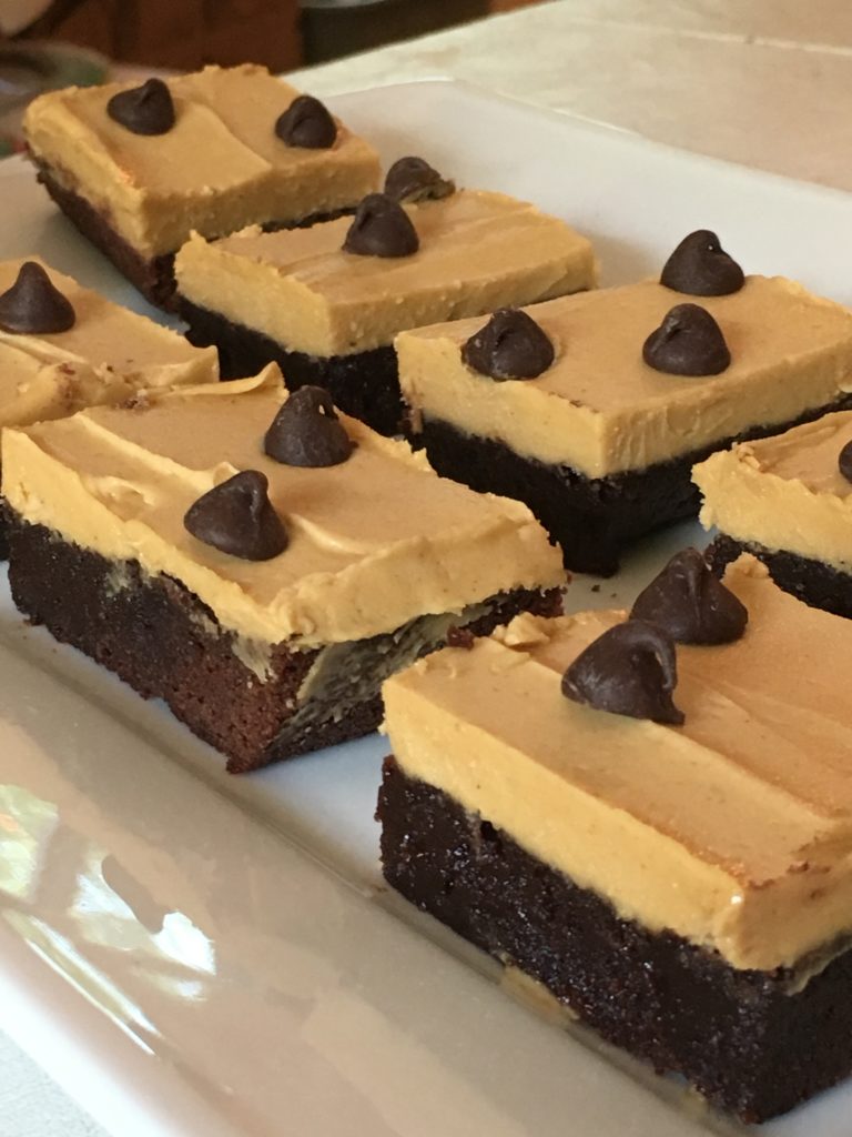 Peanut Butter Frosted Brownies - Sweet Struggles